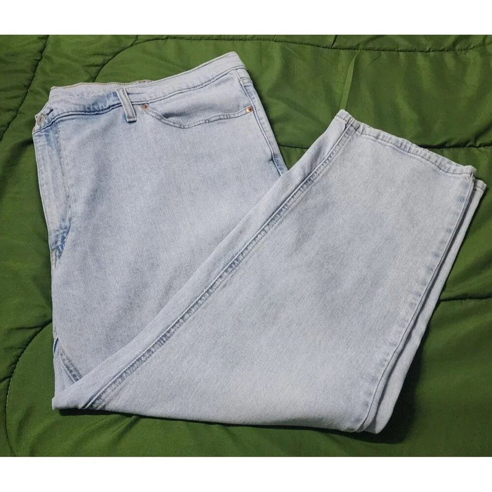 Levi's 541 Straight Leg Light Wash Men's Blue Jeans Size 50x29